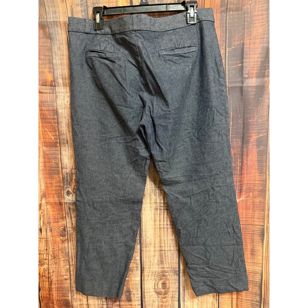 Banana Republic Sloan‎ Light Gray Slim Cropped Dress Pants 783611-01 Womens 14 - Picture 2 of 7